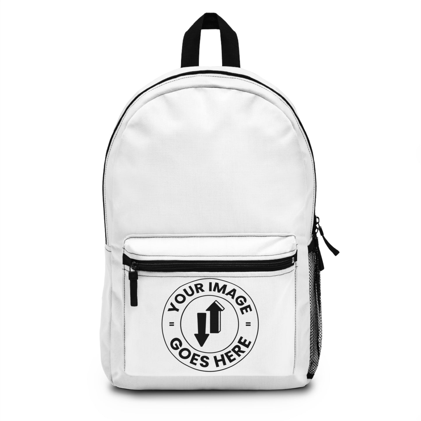 Switch Art Logo Backpack — Colorful Up/Down Arrow Graphic School & Travel Bag