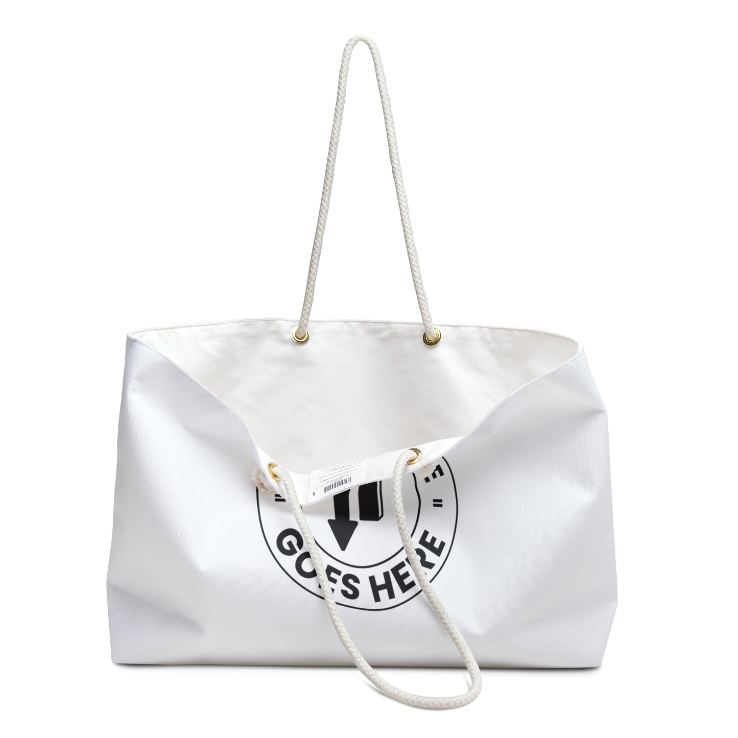 Custom Weekender Bag - All Around Print Large Travel Tote with Rope Handles