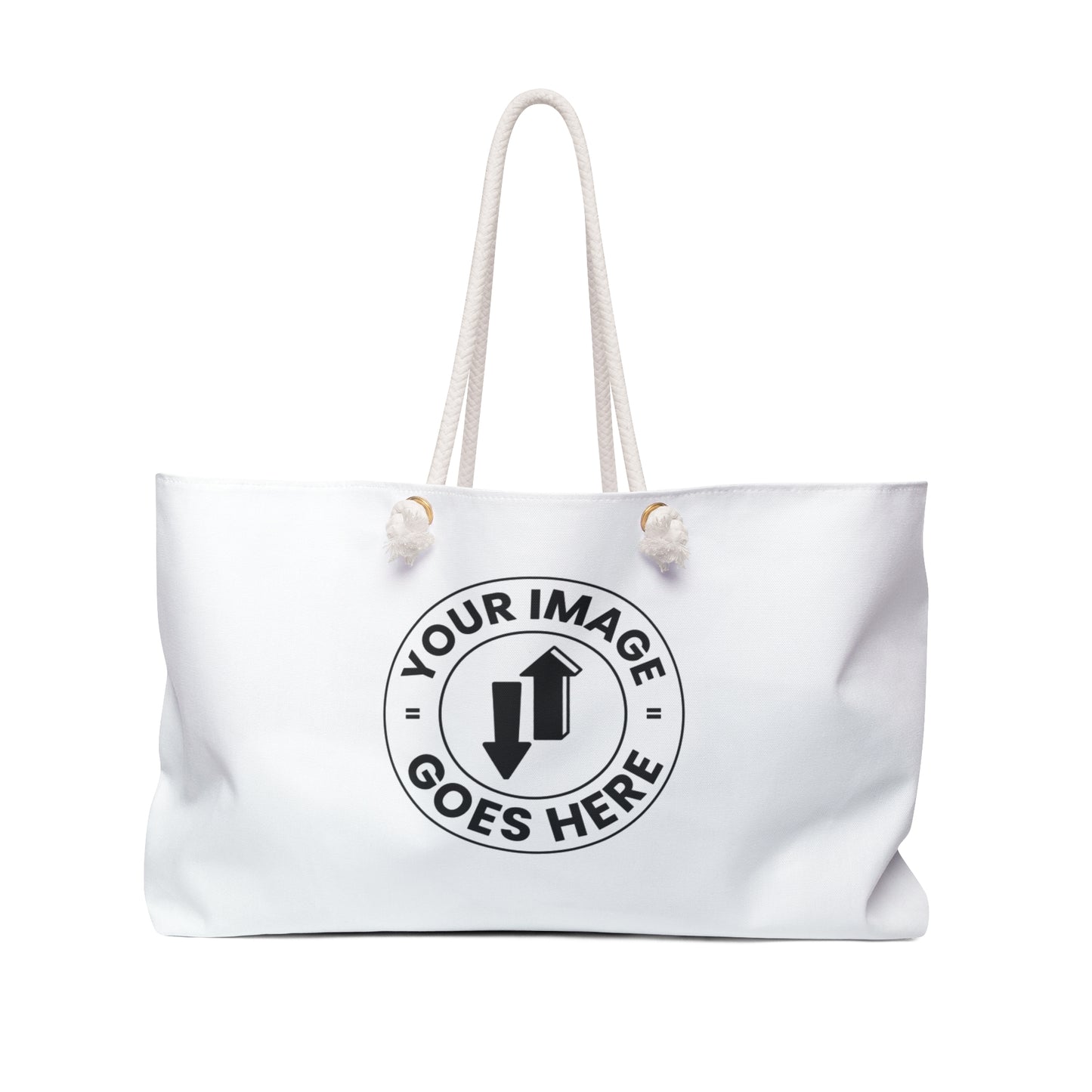 Custom Weekender Bag - All Around Print Large Travel Tote with Rope Handles